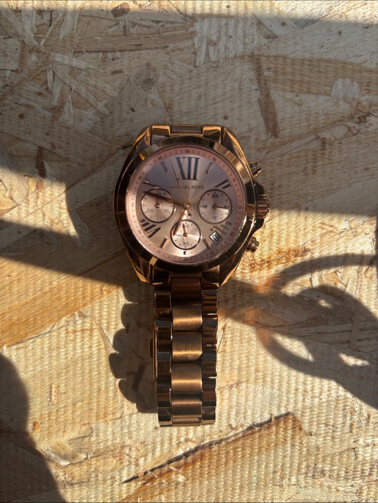 Michael Kors Accessories - Michael Kors Rose Gold Tone Chronograph Watch with Pink Dial